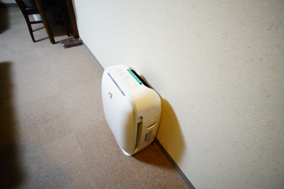 ホテルグランティア秋田スパリゾートの加湿機能付き空気清浄機